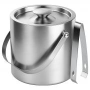 ChefBee Stainless Steel Ice Bucket, 3L Double-Wall Insulated Ice Buckets for Parties with Lid & Tongs, Large Champagne Wine Drink Container Holder, Ideal for Freezer Cocktail Home Bar Accessories