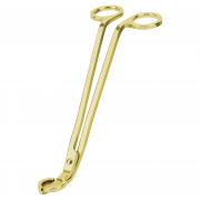 CHEFBEE Candle Wick Trimmer, Polished Stainless Steel Wick Clipper Cutter, Scissors, Reaches Deep Into Candles to Cut Spent Cord, Allow Cleaner Burn and Prevent Soot Buildup (Gold)