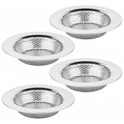 Chefbee Kitchen Sink Drain Strainer - 4 Pack Stainless Steel Sink Drain Cover Filter Food Catcher Basket with Wide Rim 4.4”, Kitchen Accessories