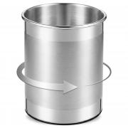 CHEFBEE Stainless Steel Utensil Holder - 360° Rotating Kitchen Cooking Utensil Crock Organizer for Countertop, Extra Large Silverware Tool Holder Caddy for Spatulas, Kitchen Counter Decor