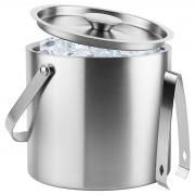ChefBee 4L Large Ice Bucket - Stainless Steel Double-Wall Insulated Ice Buckets for Parties with Lid & Tongs, Champagne Wine Drink Container Holder, Ideal for Freezer Cocktail Home Bar Accessories